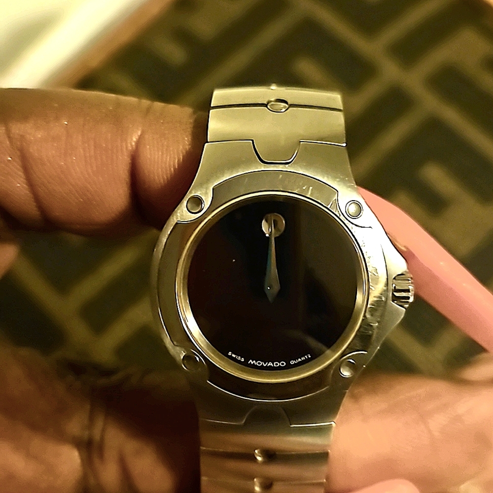 Movado Sports Edition Stainless Museum Black Dial Watch